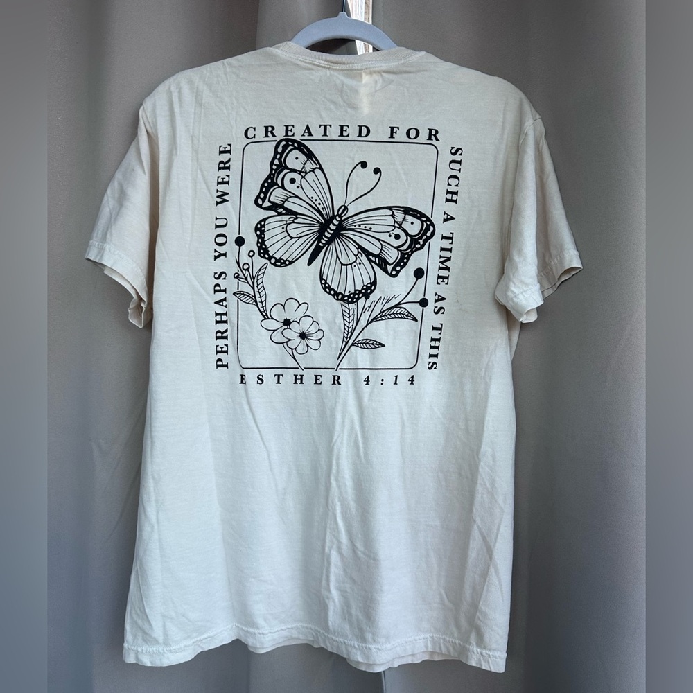 *LAST CHANCE* Comfort Colors Cream 'Good News' T-Shirt sz M